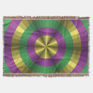 Mardi Gras Illusion Throw Blanket Decke