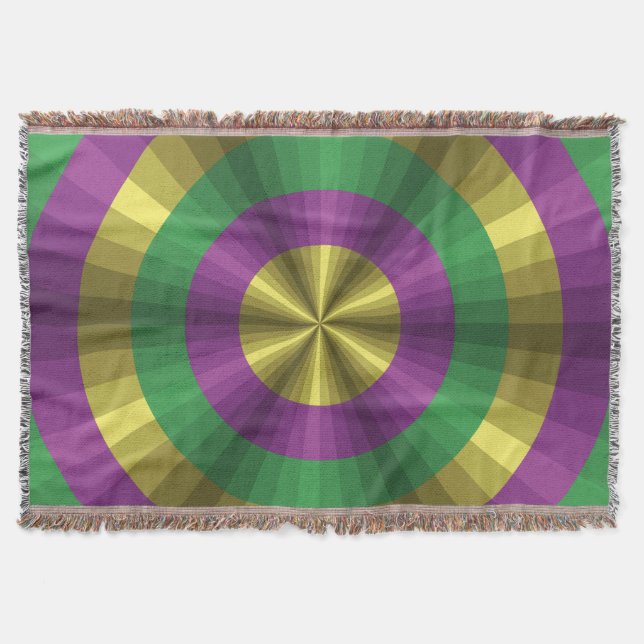 Mardi Gras Illusion Throw Blanket Decke (Vorderseite)