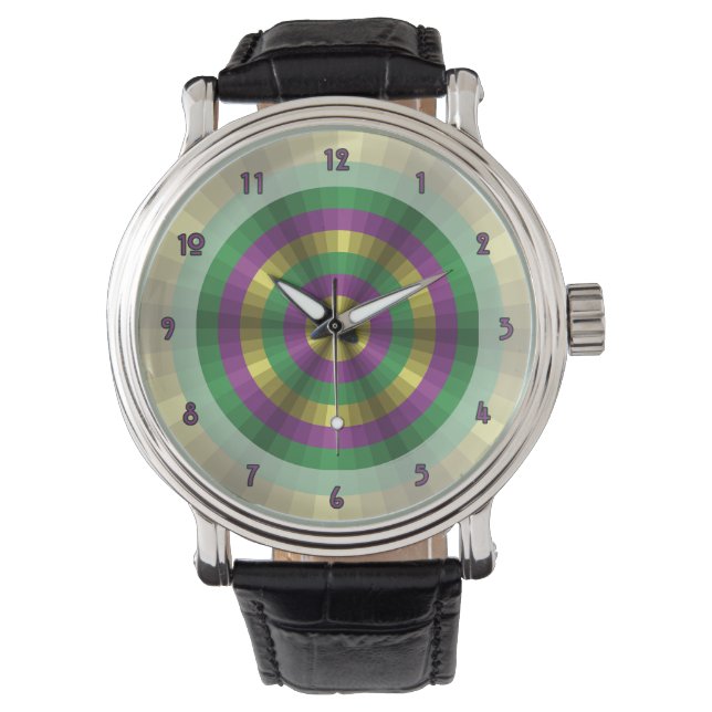 Mardi Gras Illusion Watch Armbanduhr (Vorderseite)