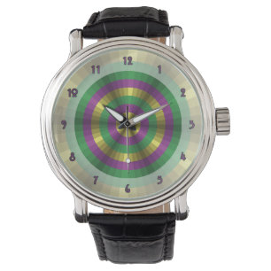 Mardi Gras Illusionsuhr Armbanduhr