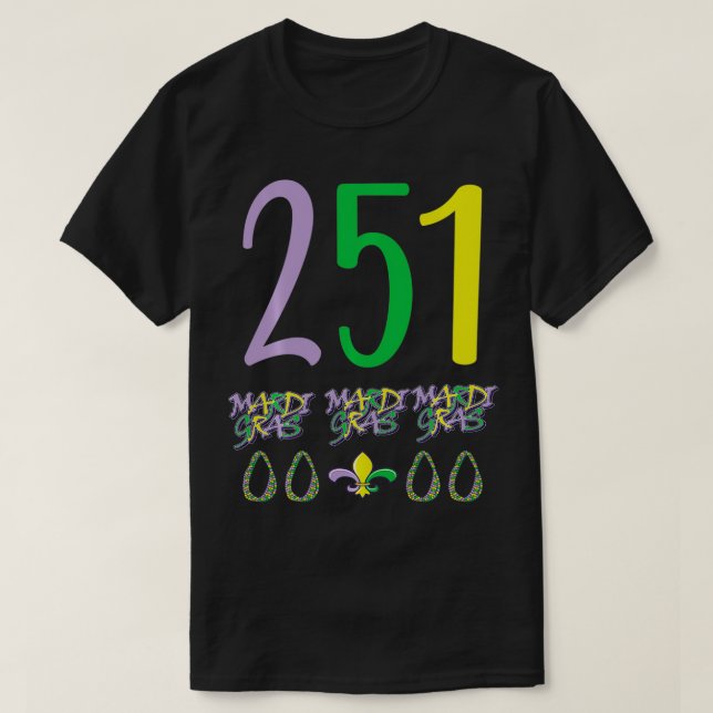 Mardi Gras im mobilen Alabama T-Shirt (Design vorne)
