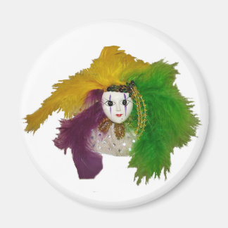 Mardi Gras Indian Mask Magnet