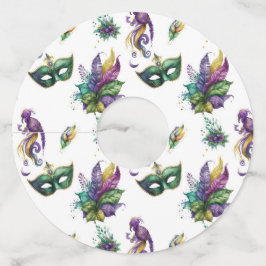 Mardi Gras Inspiriert Etikett für Weinglas