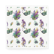 Mardi Gras Inspiriertes Papier Napkins