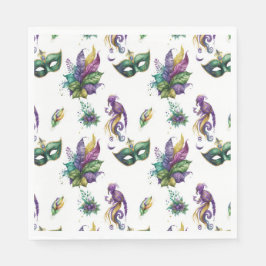 Mardi Gras Inspiriertes Papier Napkins Serviette