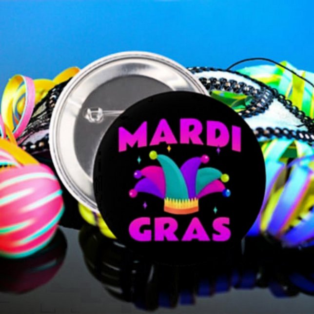 Mardi Gras Jester Hat Button (Von Creator hochgeladen)