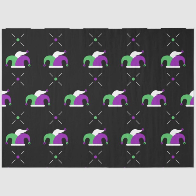 Mardi Gras Jester Hat Tissue Paper Seidenpapier (Vorderseite)