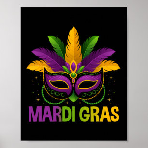 Mardi Gras Jester Maske Kostüme Kinder Mädchen Män Poster