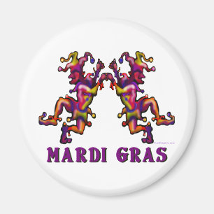 Mardi Gras Jesters Magnet