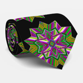 Mardi Gras Jewel Tones on Black Neck Tie Krawatte