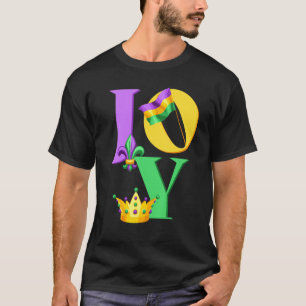 Mardi Gras JOY, Mardi Gras JOY LIEBE MUSIC, lustig T-Shirt
