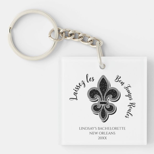 Mardi Gras Junggeselinnen-Abschied Schlüsselanhänger (Vorderseite)
