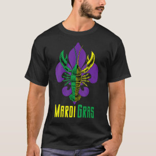 Mardi Gras Karneval Crawfish Stylisiert Lilly 1 T-Shirt