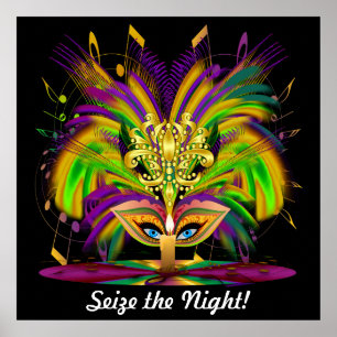 Mardi Gras Karneval Event Bitte beachten Sie die H Poster