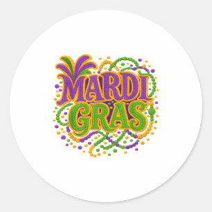 Mardi Gras Karneval Fett Dienstag Latch Hook Garn Runder Aufkleber