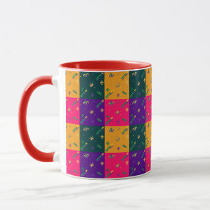 Mardi Gras Karneval Harlequin Lilie Diamond Tasse