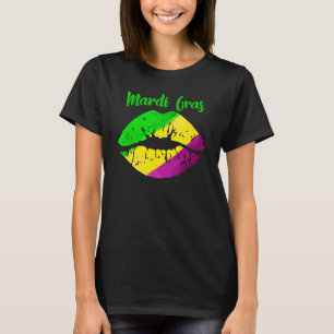 Mardi Gras Karneval Kostüm Lila Fleur-De-Lys Li T-Shirt