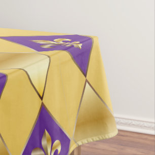 Mardi Gras Karneval Lilie Diamond Decor Tischdecke