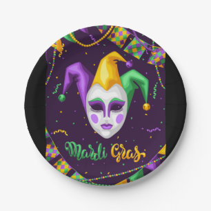 Mardi Gras-Karneval Pappteller