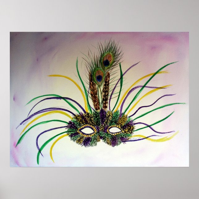 Mardi Gras Karnival Mask Poster Art (Vorne)