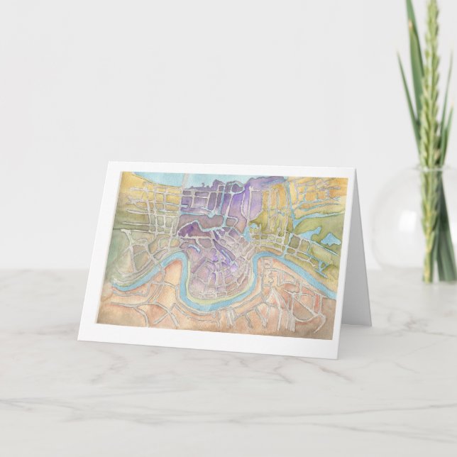 Mardi-Gras-Karte von NOLA Karte (Vorderseite)