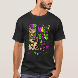 Mardi Gras Katze Nola New Orleans Louisiana Katze T-Shirt