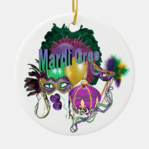Mardi Gras Keramik Ornament