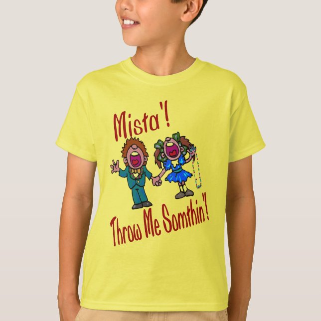 Mardi Gras, Kids and Beads T - Shirt (Vorderseite)