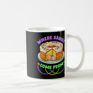 Mardi Gras King Cake, wo Bybies herkommen Kaffeetasse