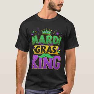 Mardi Gras King for New Orleans Festival Moon and T-Shirt