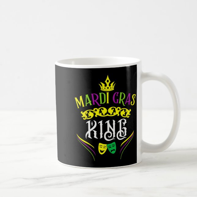 Mardi Gras King Funny New Orleans Party Parade  Kaffeetasse (Rechts)