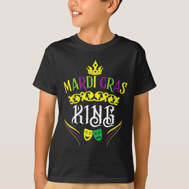 Mardi Gras King Funny New Orleans Party Parade  T-Shirt (Vorderseite)