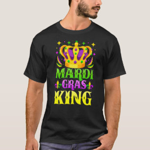 Mardi Gras King Mardi Gras Festival Moon and Stars T-Shirt