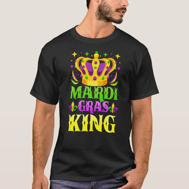 Mardi Gras King Mardi Gras Festival Moon and Stars T-Shirt (Vorderseite)