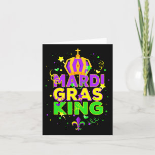 Mardi Gras King Men Carnival Kostümgeschenk Mardi  Karte