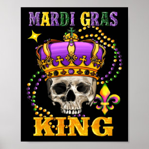 Mardi Gras King Men Carnival Kostümgeschenk Mardi Poster