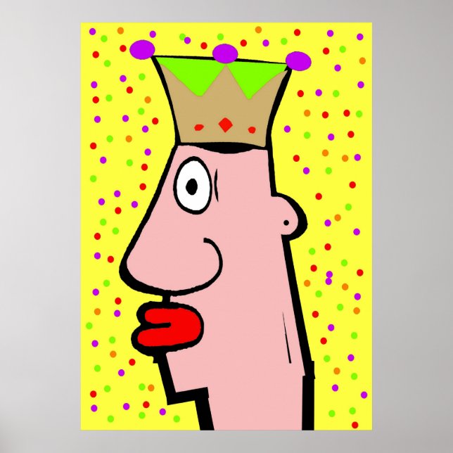 Mardi Gras King "REX" Abstrakter Kopf, Poster (Vorne)