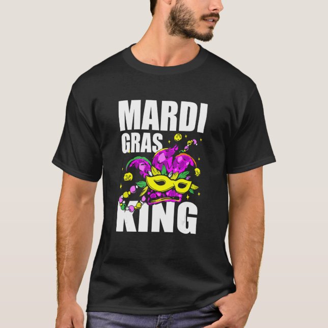 Mardi Gras King Shenanigan Beans Masquerade Joker T-Shirt (Vorderseite)