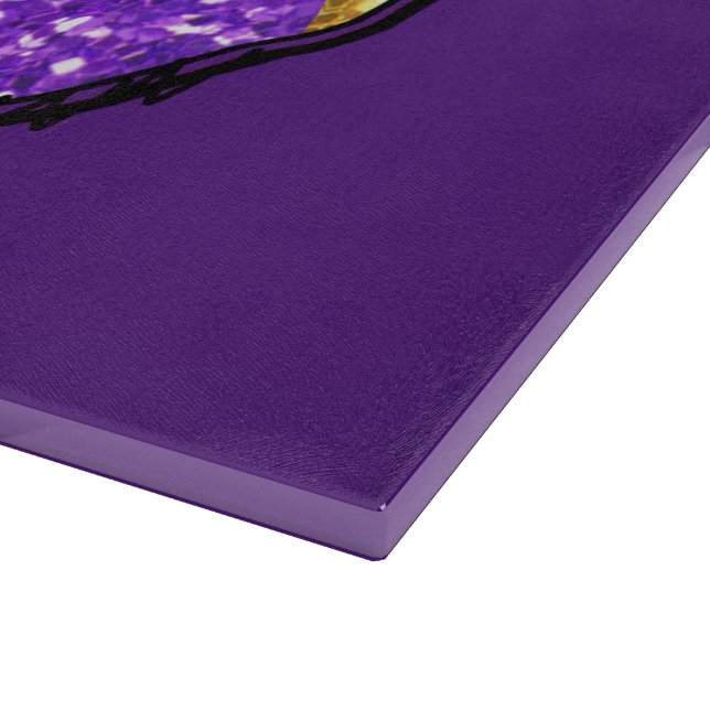 Mardi Gras Kiss Glass Cutting Board Schneidebrett (Ecke)