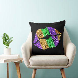 Mardi Gras Kiss Pillow Kissen
