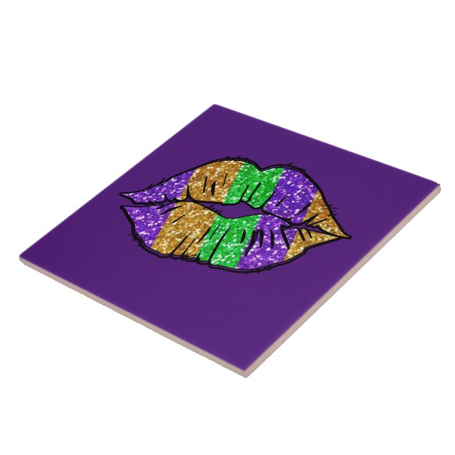 Mardi Gras Kiss Tile Fliese (Seite)
