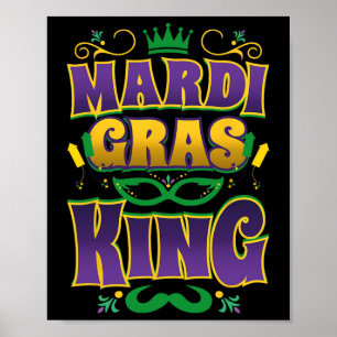 Mardi Gras König Spaßparade Mardi Gras Karneval Ko Poster