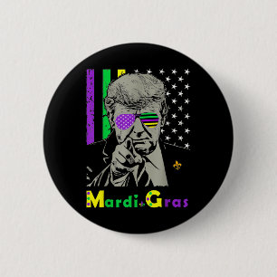 Mardi Gras Kostüm Donald Trump US Flag Funny Trum Button