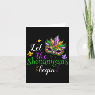 Mardi Gras Kostüm Lass Die Shenanigans Beginnen Ma Karte
