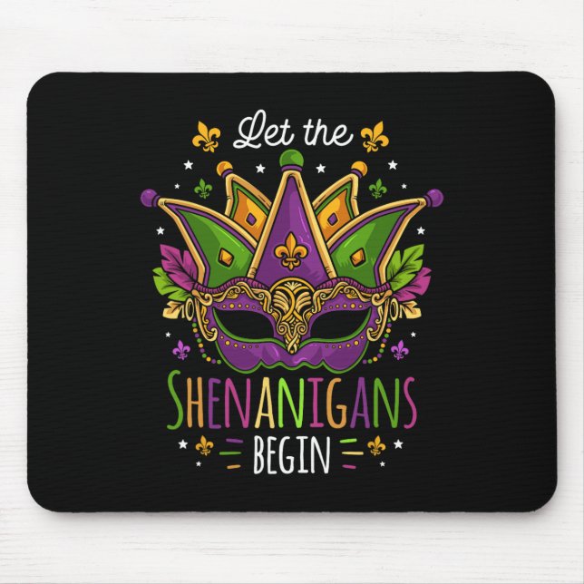 Mardi Gras Kostüm Lass Die Shenanigans Beginnen Ma Mousepad (Vorne)