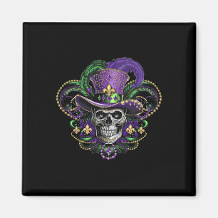 Mardi Gras Kostüm Zucker Skull Karneval Halloween Magnet
