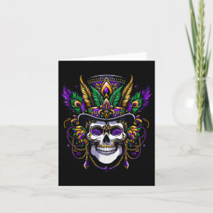Mardi Gras Kostüm Zucker Skull Karneval Party Karte