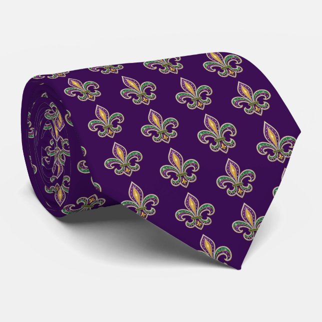Mardi Gras Krawatte (Gerollt)