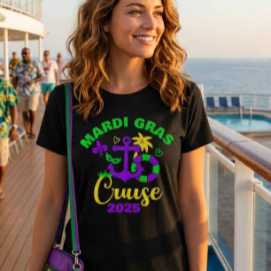 Mardi Gras Kreuzfahrt Benutzerdefiniertes Jahr T-Shirt