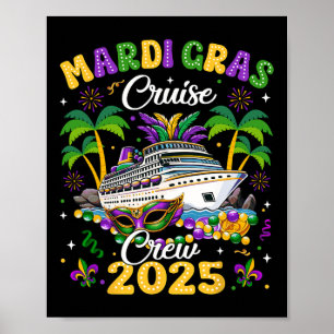 Mardi Gras Kreuzfahrt Besatzung 2025 Reise New Orl Poster